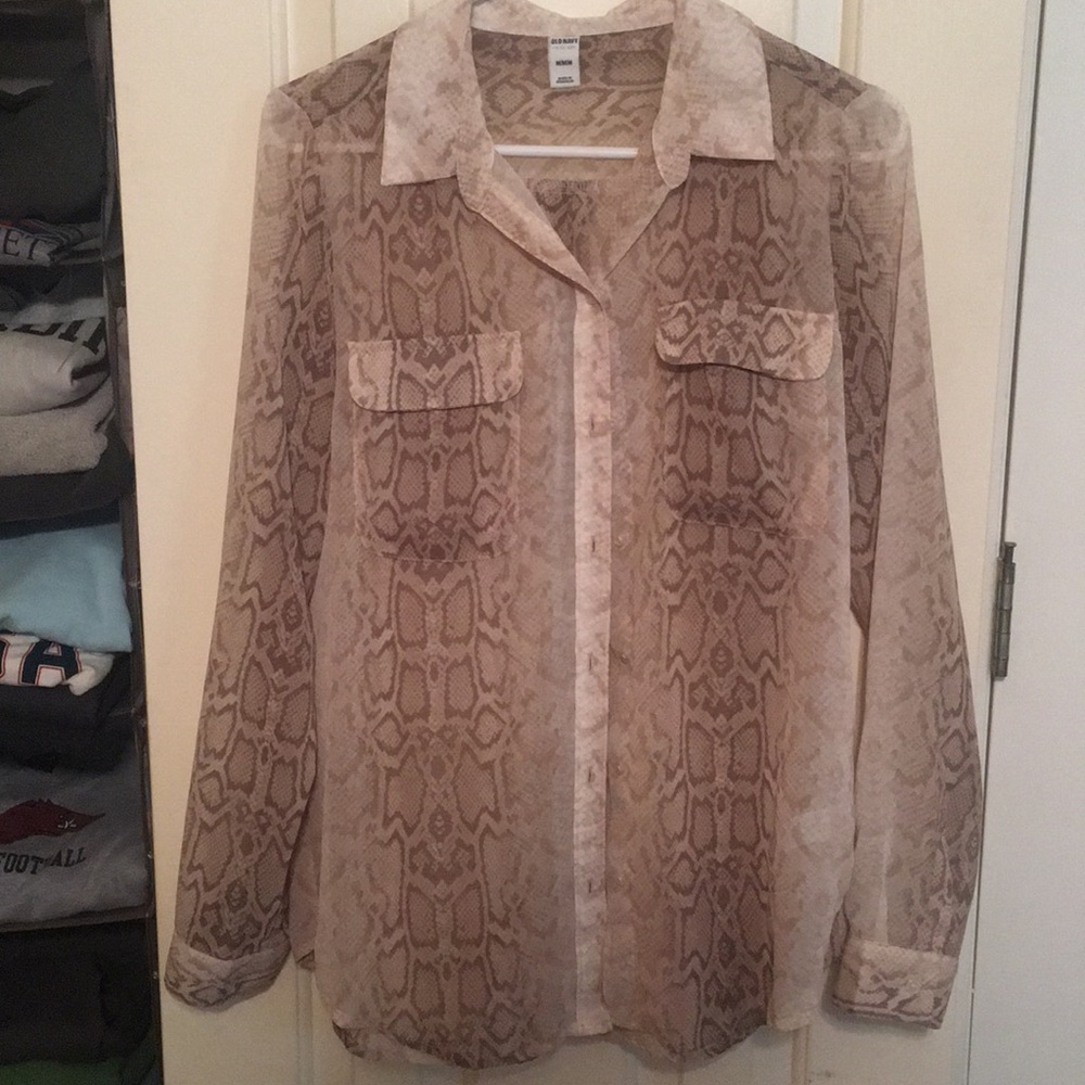 Snakeskin patterned shirt